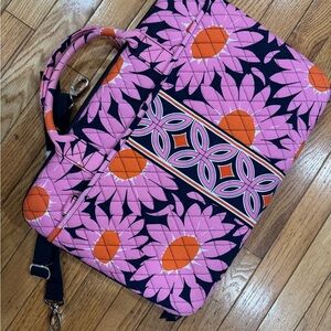 Vera Bradley Floral Pink and Orange Quilted laptop Bag